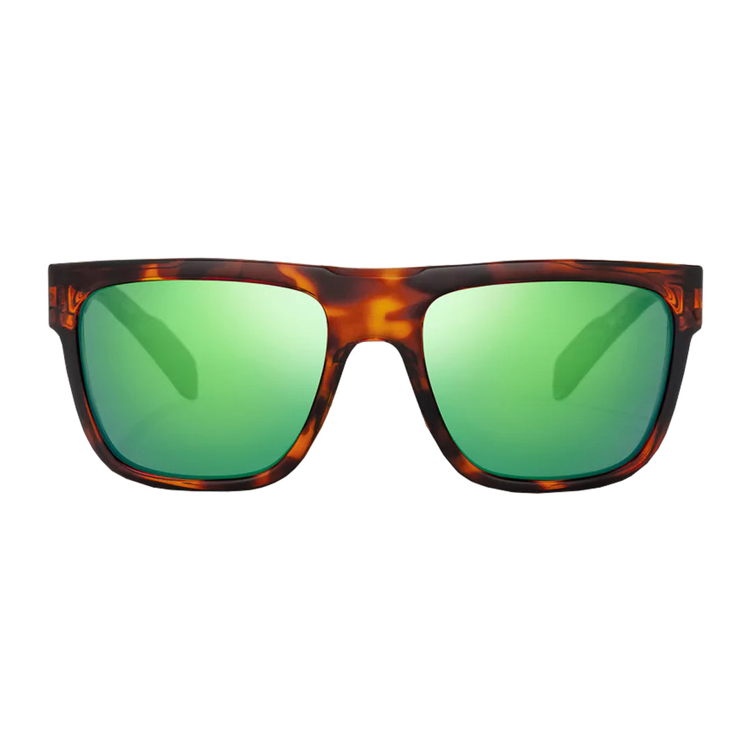 Bajio Sunglasses Caballo Brown Tortoise Gloss Green Mirror Glass