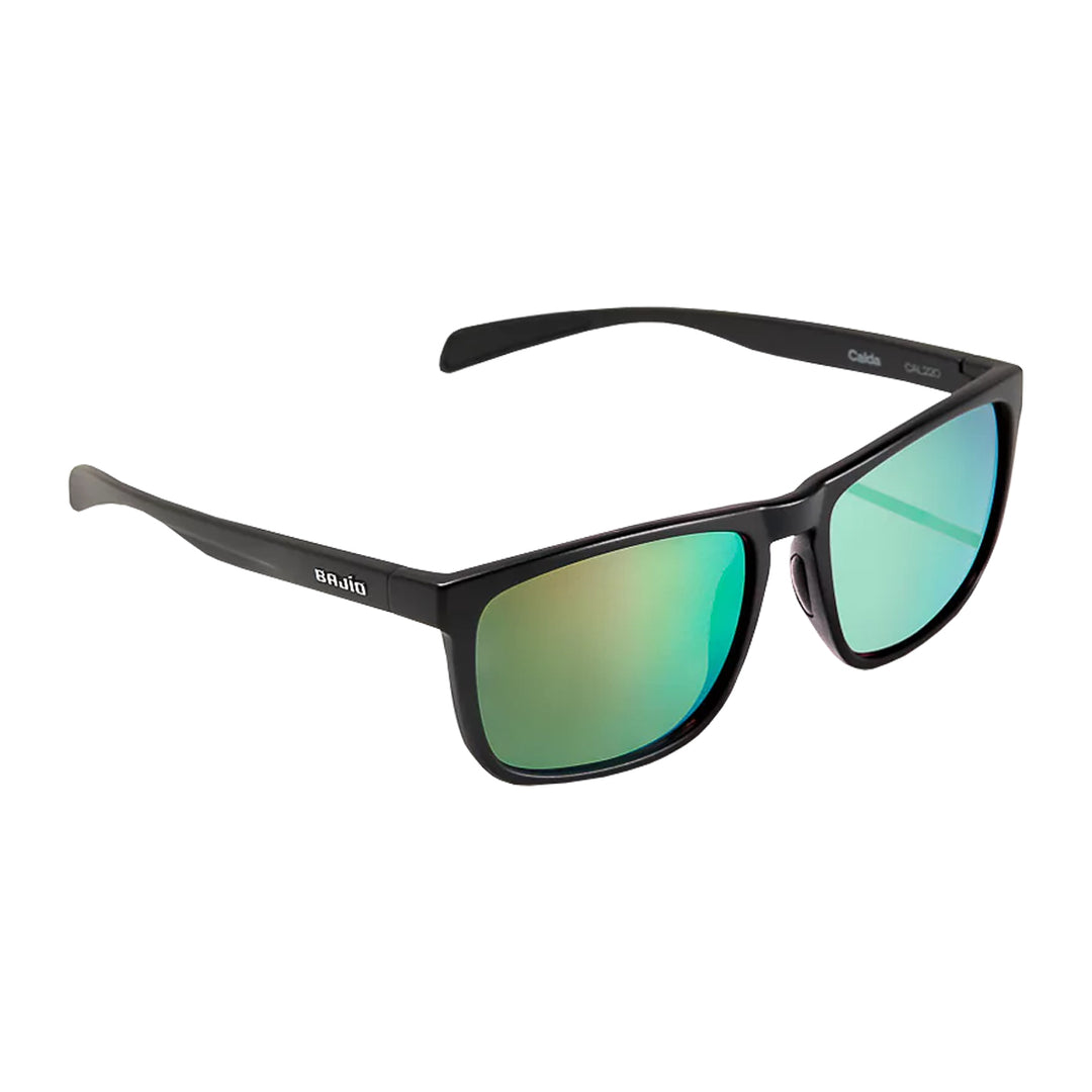 Bajio Sunglasses Calda Black Matte Green Mirror Glass