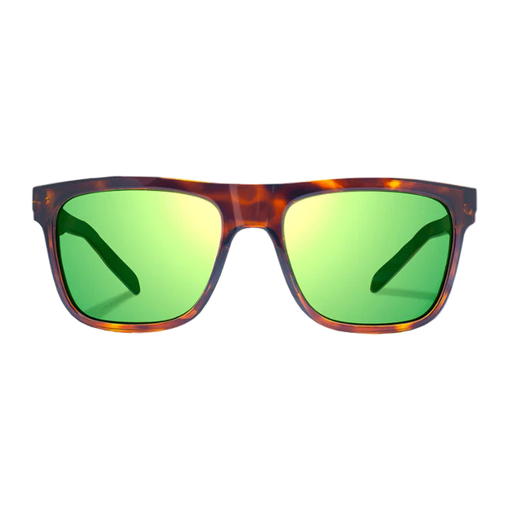 Bajio Sunglasses Hopedale Brown Tortoise Gloss Green Mirror Glass