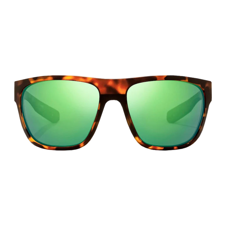 Bajio Sunglasses Las Rocas Brown Tortoise Matte Green Mirror Glass