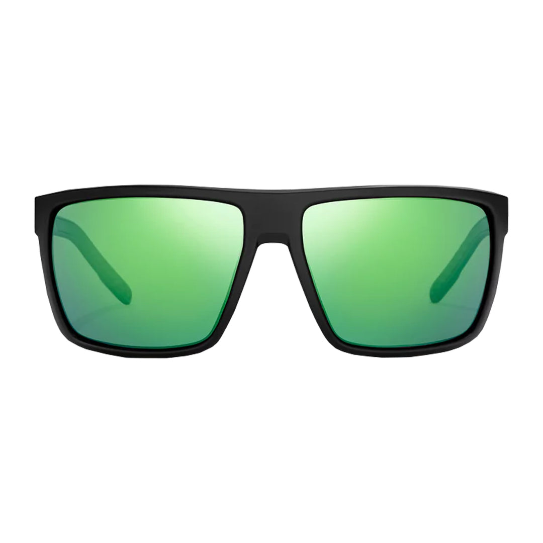 Bajio Sunglasses Toads Black Matte Green Mirror Glass