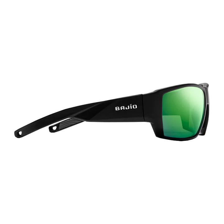 Bajio Sunglasses Vega Bifocal Black Matte Green Mirror Poly