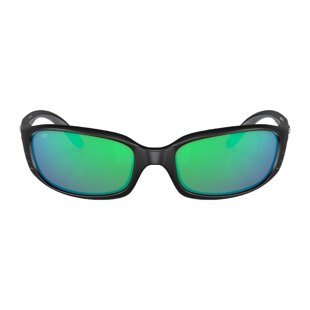 Costa Brine Sunglasses Matte Black Green Mirror 580G - Madison River Fishing Company