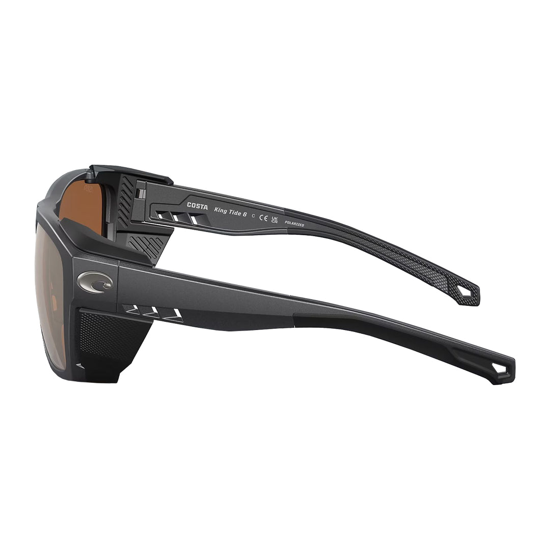 Costa King Tide 6 Sunglasses Black Pearl Sunrise Silver Mirror 580G
