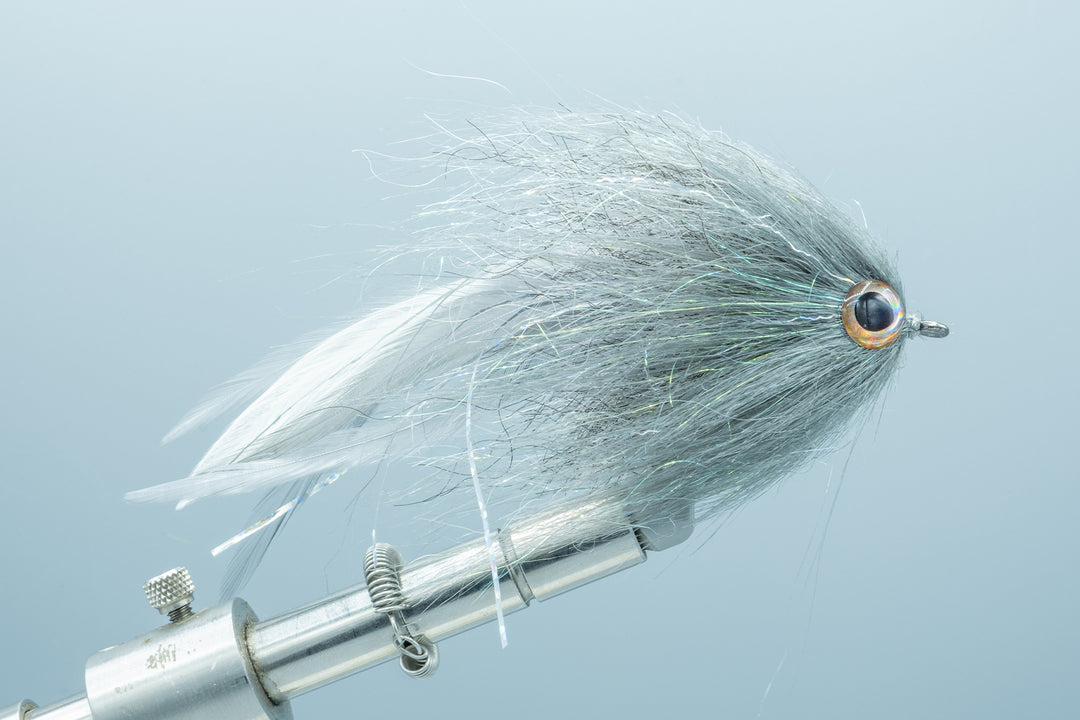 big hook fly in fishing FlyMen Big Game Brush Fly Grey #6/0