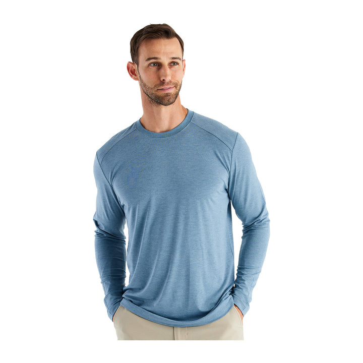 Free Fly Bamboo Shade Long Sleeve Heather Slate Blue - Madison River Fishing Company