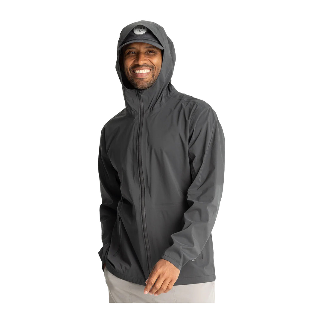 Free Fly Cloudshield Rain Jacket Black Sand - Main Image