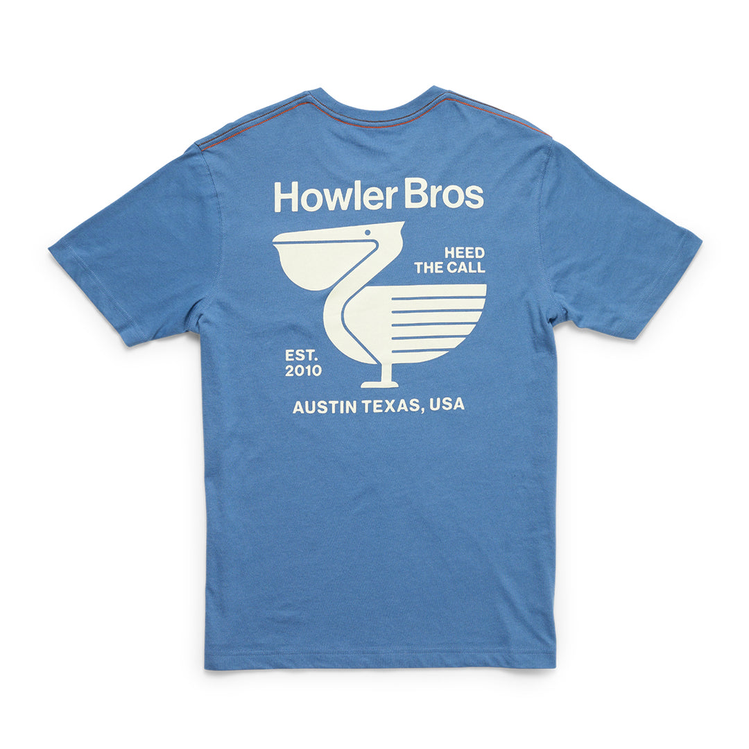 2024 Howler Bros Blended Pocket T-Shirt Pelican Postage : Blue Horizon