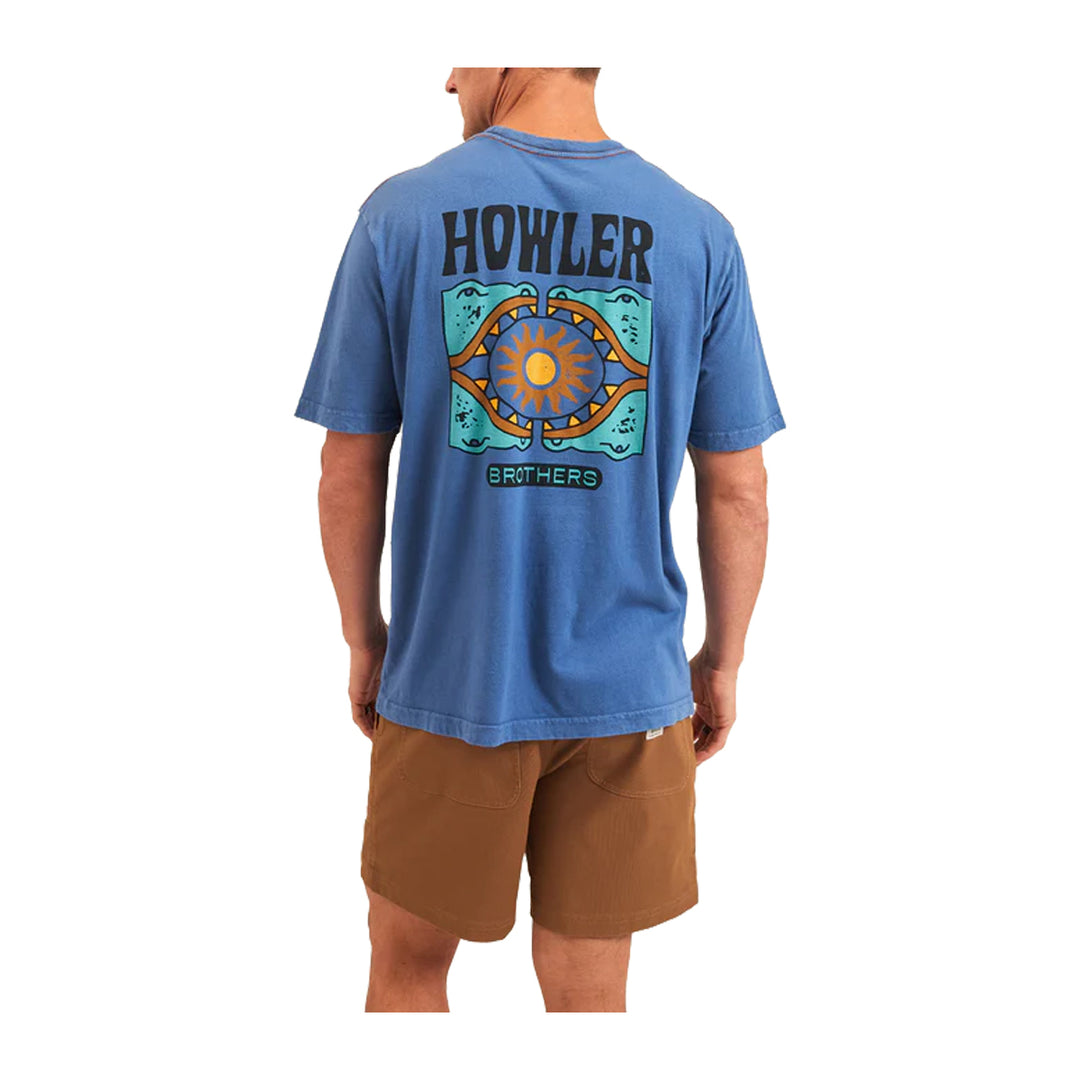 Howler Bros Cotton Pocket T Sun Drinker Blue