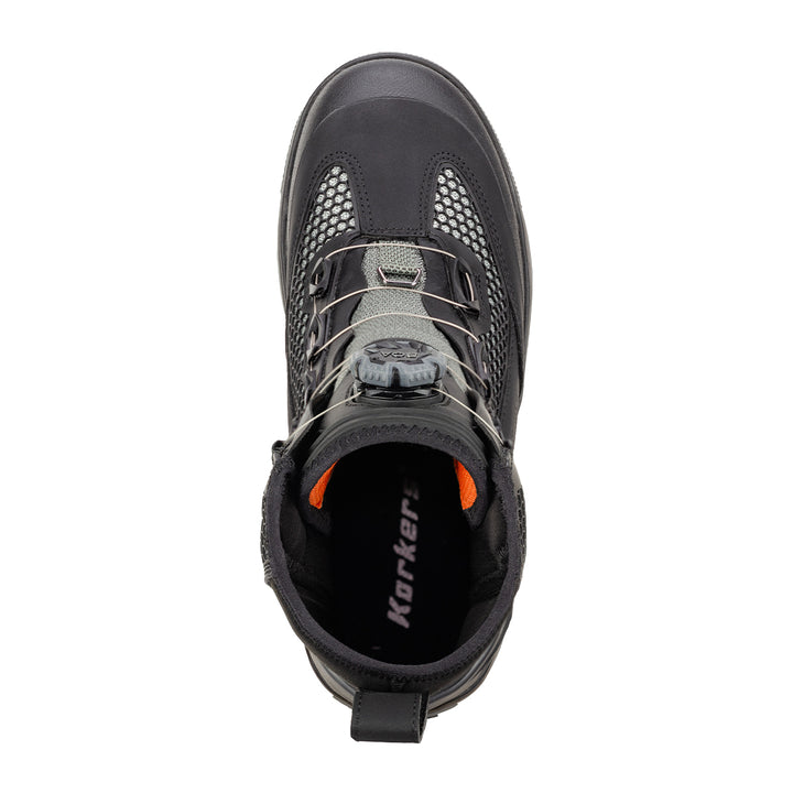 Korkers Chrome Lite Boot w/ Fixed Kling-On Rock Soles Black