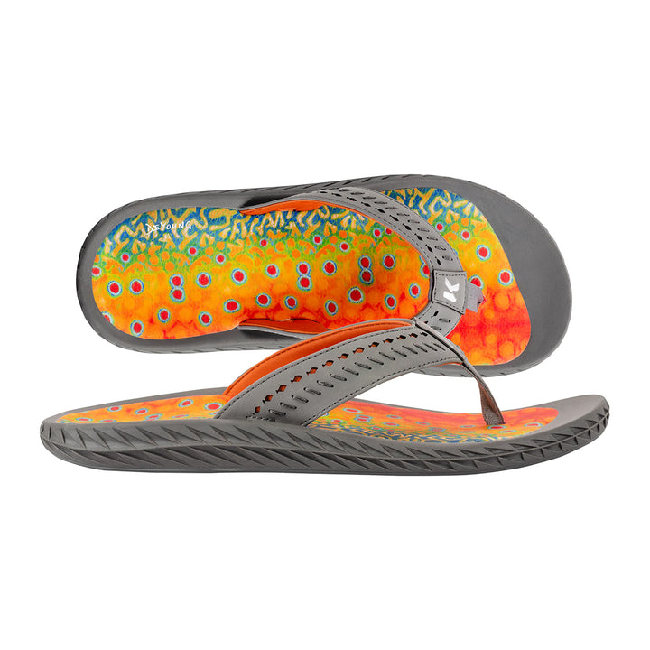 Korkers Fish Flop Kling-On Deck Sole Brook Trout/Grey