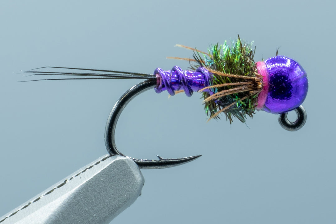 best rod for buggs fishing lures Jig Lightning Bug Purple #18 2.8mm