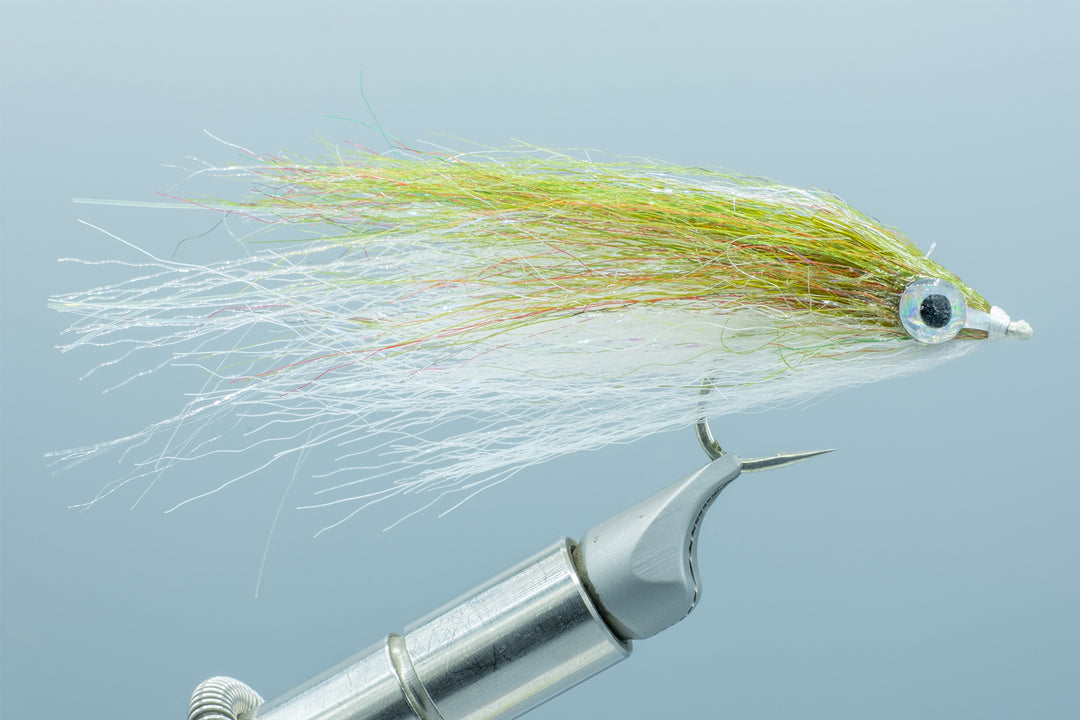 bunker fish lure Bunker Bait Olive/White #1/0