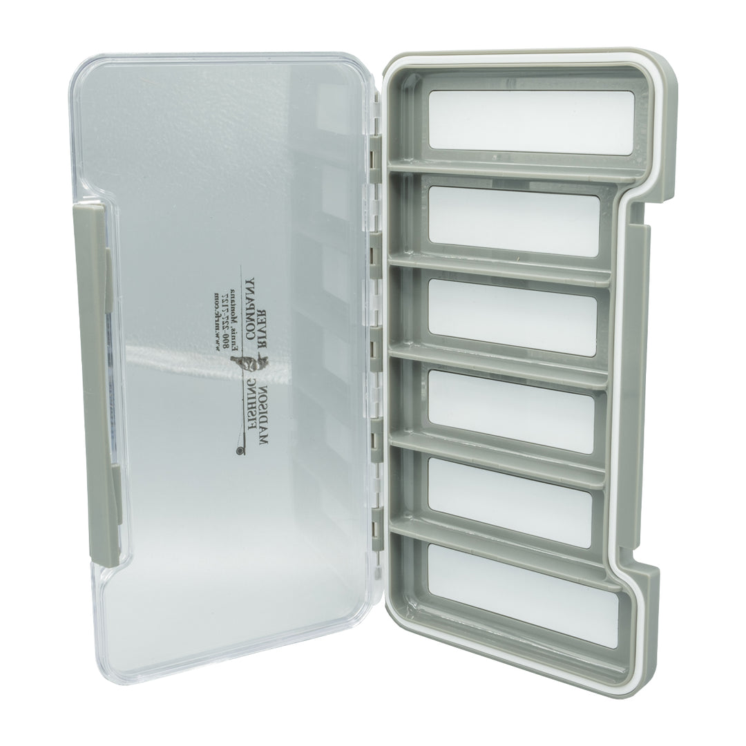 MRFC Logo Waterproof Clear Thin Fly Box 6 Magnetic Compartments