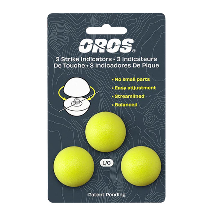 Oros 3-Pack Strike Indicator Chartreuse Large - Madison River Fishing Company