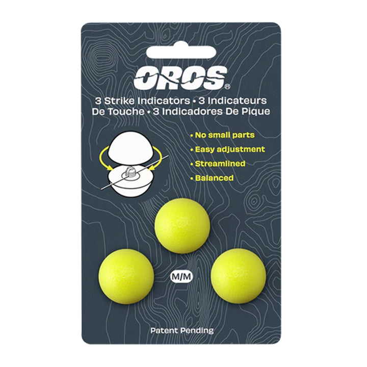 Oros 3-Pack Strike Indicator Chartreuse Medium - Madison River Fishing Company