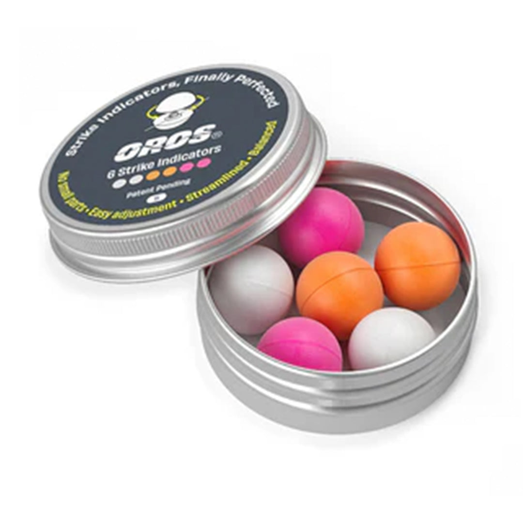 Oros 6-Pack Strike Indicator Aluminum Jars Multi-Color Small
