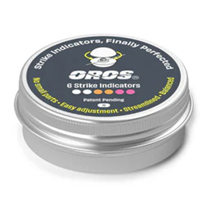 Oros 6-Pack Strike Indicator Aluminum Jars Multi-Color Large - Madison River Fishing Company