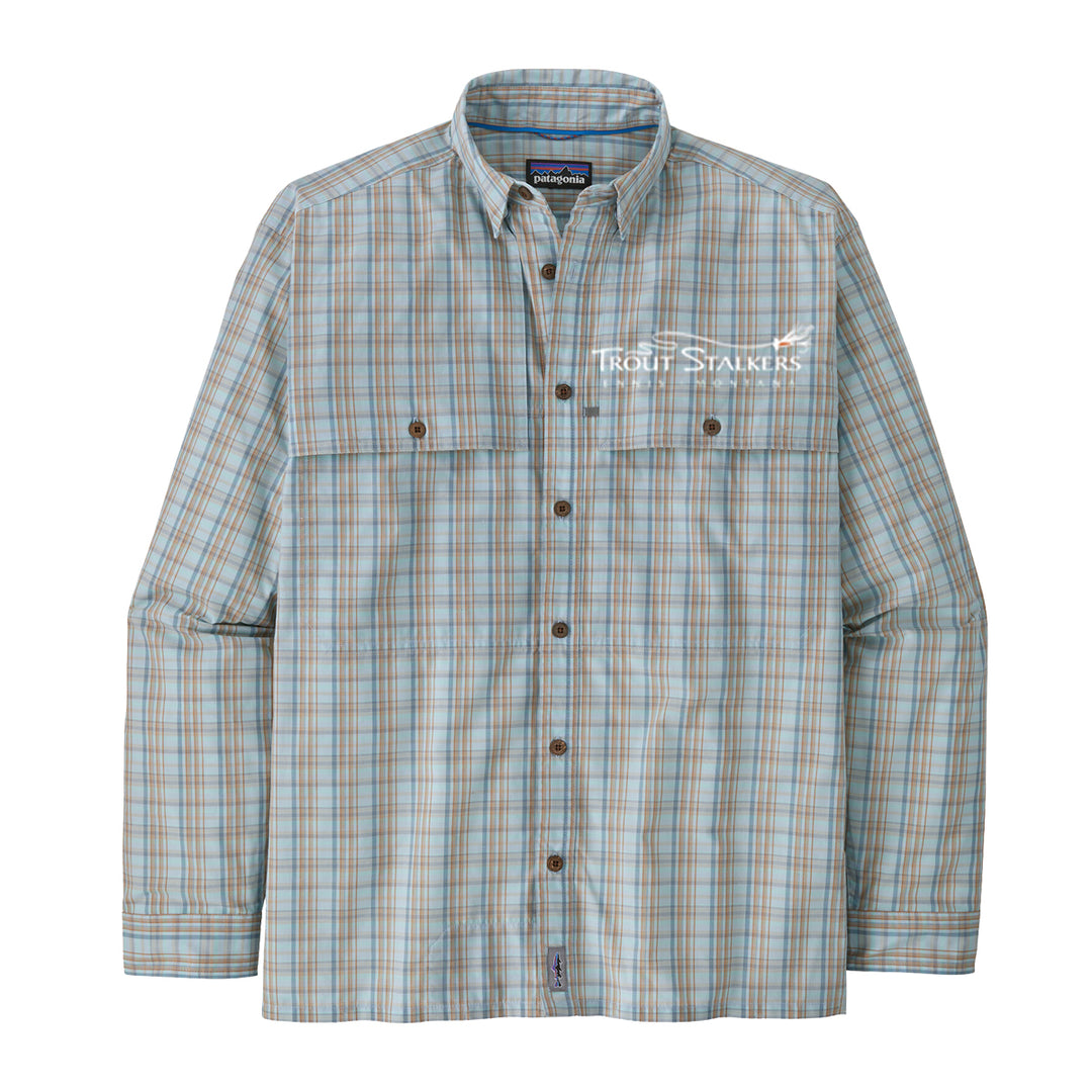 Patagonia MTS Logo L/S Island Hopper Shirt Down River: Steam Blue