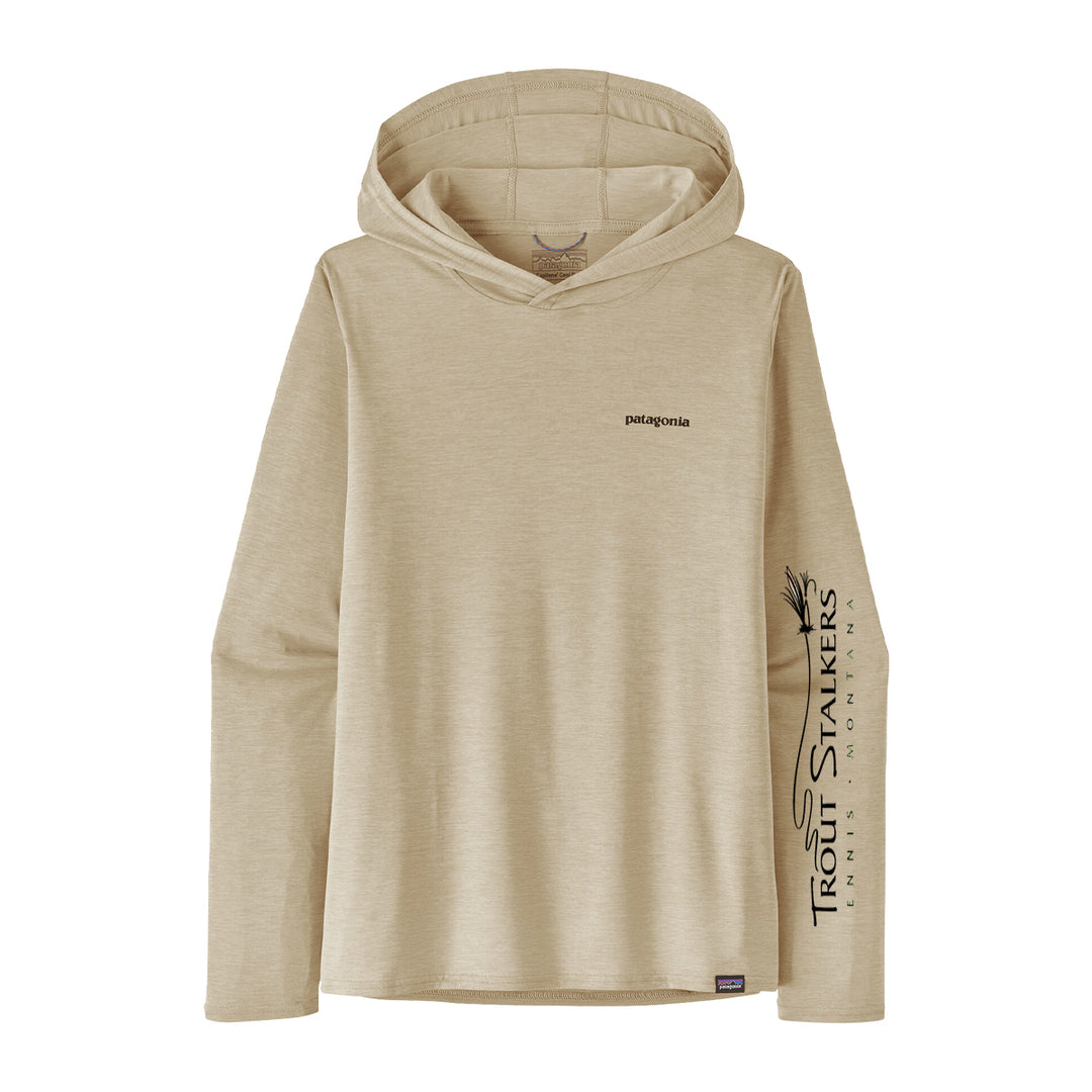 Patagonia MTS Logo Womens Cap Cool Daily Graphic Hoody Fitz Roy Trout: Pumice X-Dye Large