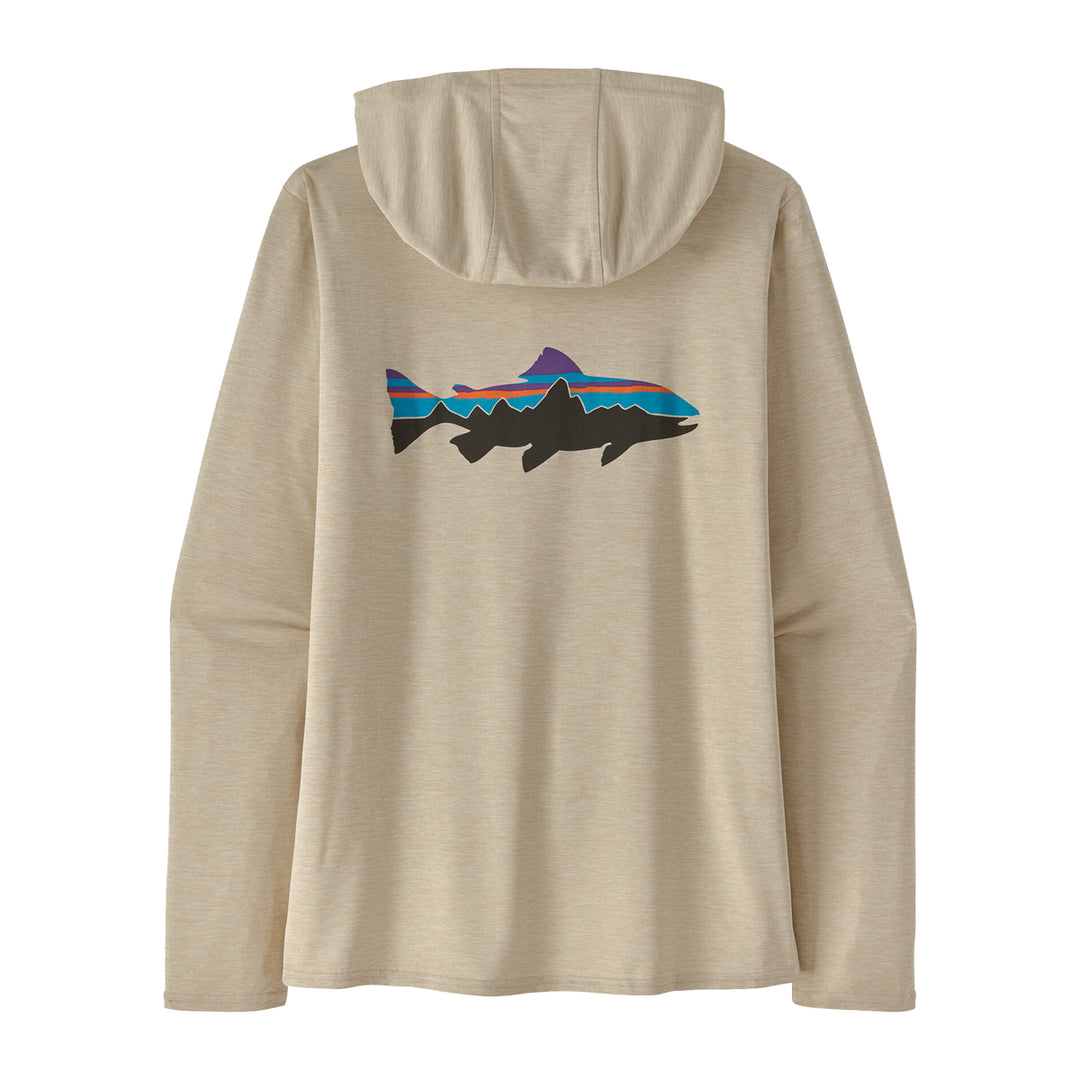 Patagonia MTS Logo Womens Cap Cool Daily Graphic Hoody Fitz Roy Trout: Pumice X-Dye Large