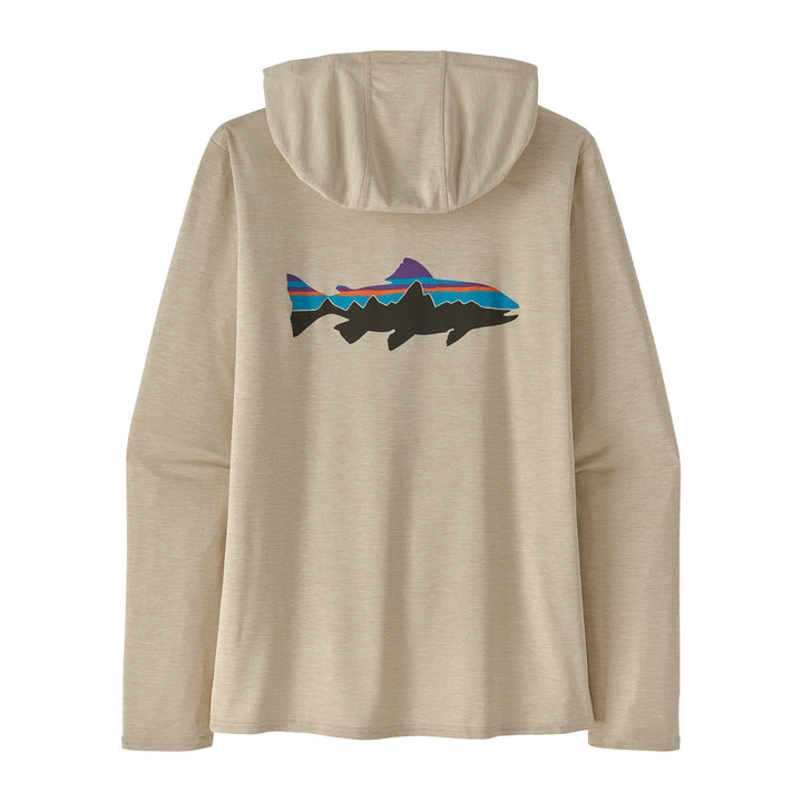Patagonia MTS Logo Womens Cap Cool Daily Graphic Hoody Fitz Roy Trout: Pumice X-Dye Large