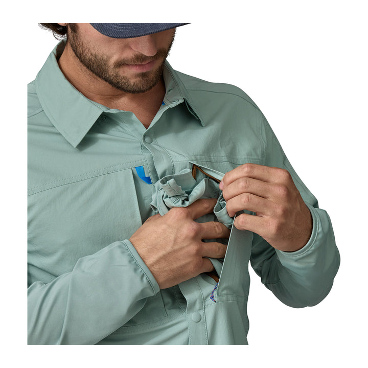 Patagonia River Rambler Hybrid Sun Hoody Thermal Blue - Madison River Fishing Company