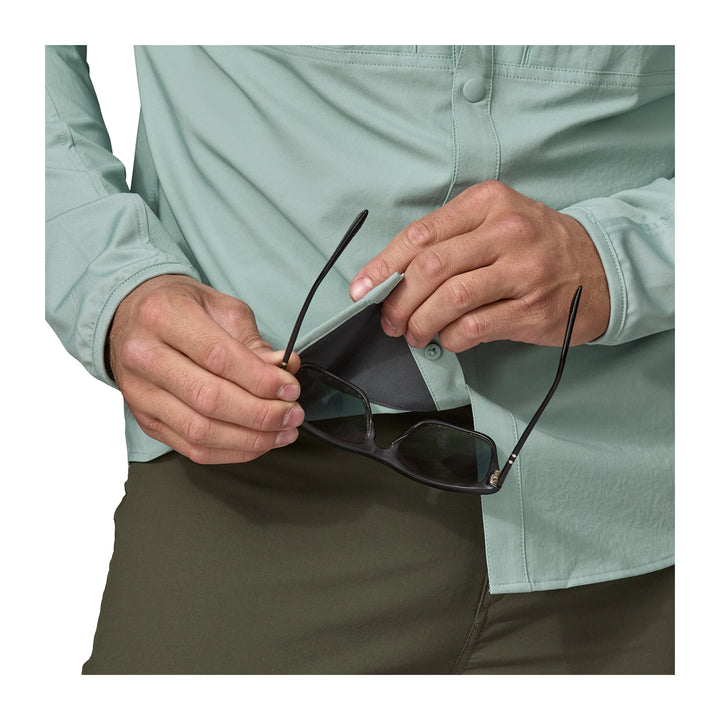 Patagonia River Rambler Hybrid Sun Hoody Thermal Blue - Madison River Fishing Company