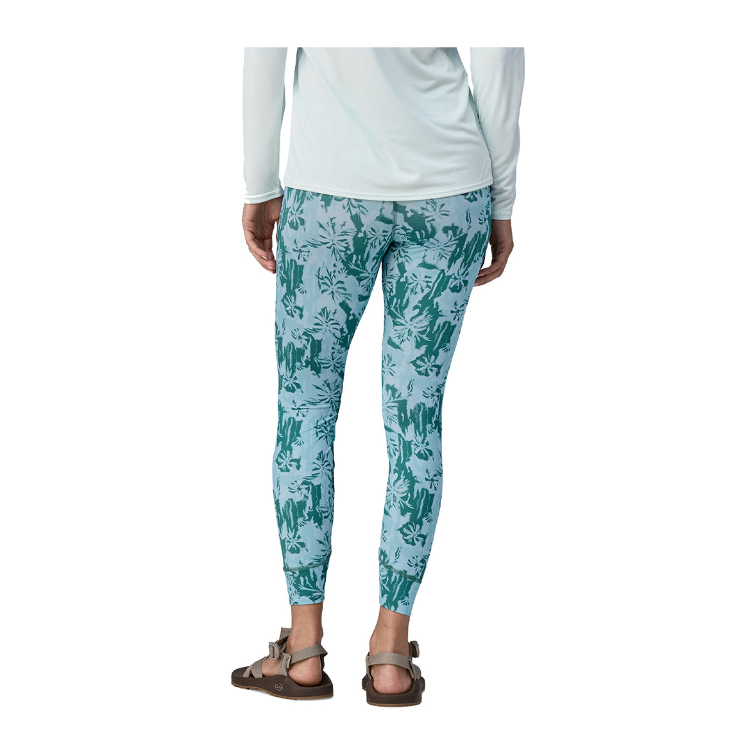 Patagonia Women's Tropic Comfort Sun Tights Cliffs and Waves: Wispy Green