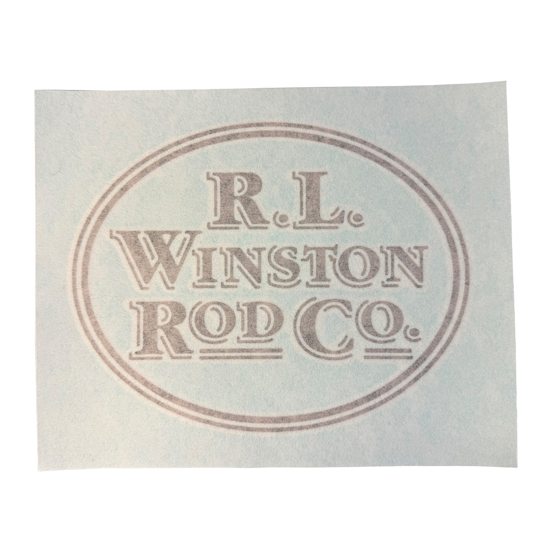 R.L. Winston Die Cut White 7" Sticker - Madison River Fishing Company