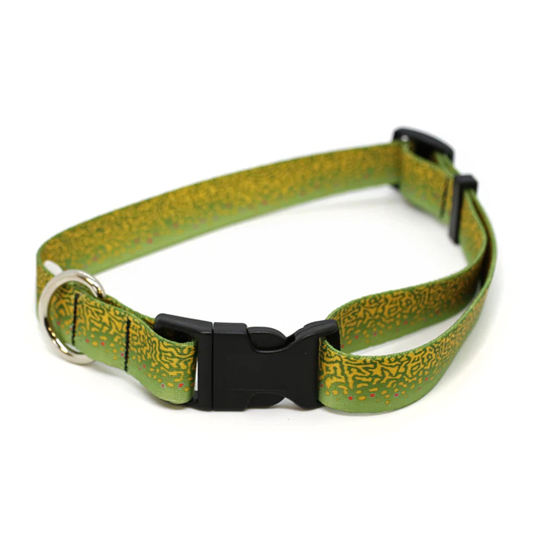 Rep Your Water Brook Trout Skin Dog Collar Large