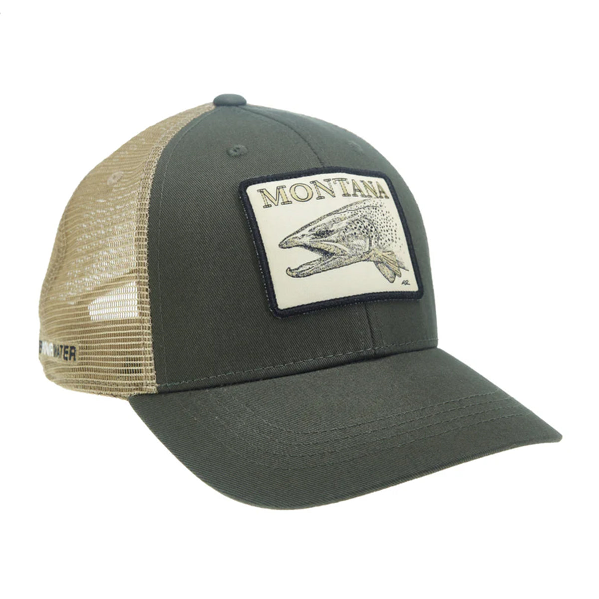 Rep Your Water Montana Artist's Reserve Trucker Green/Tan – Madison ...