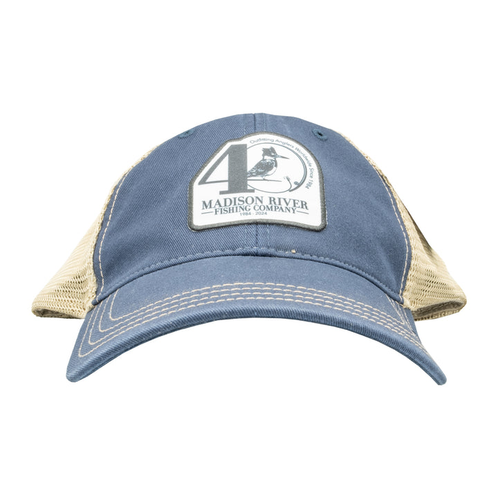 MRFC 40th Logo 111 Trucker Navy/Khaki - Madison River Fishing Company
