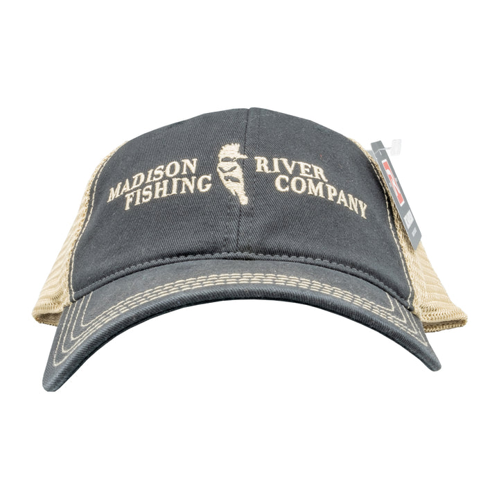 MRFC Logo 111 Trucker Black/Khaki - Madison River Fishing Company