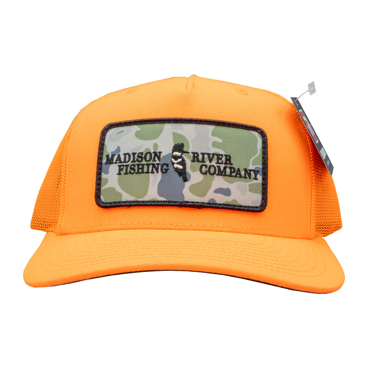 MRFC Logo Camo Patch 882FP Trucker Blaze Orange - Madison River Fishing Company
