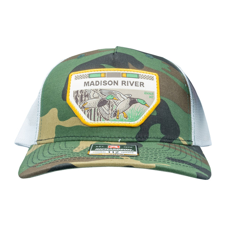 MRFC Logo Casey Underwood Mallards 112PFP Camo/White - Madison River Fishing Company