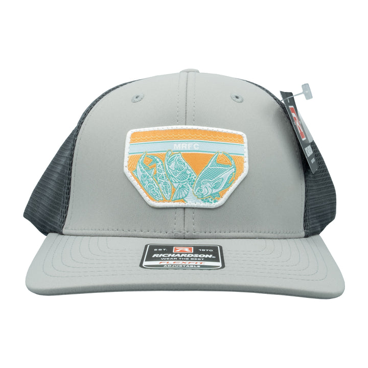 MRFC Logo Casey Underwood Salt Slam 173 Trucker Cement Grey/Dark Charcoal - Madison River Fishing Company