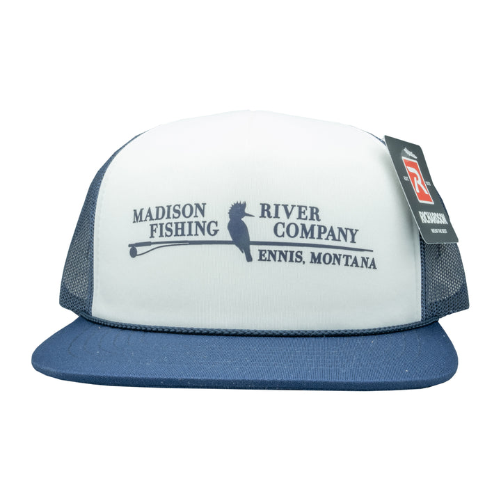 MRFC Foam Logo 113 Trucker White/Navy - Madison River Fishing Company