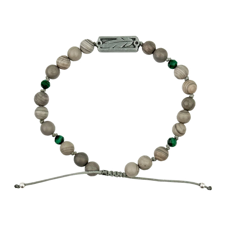 Sight Line Provisions Bead Bracelet Feather Grey & Malachite - Madison River Fishing Company