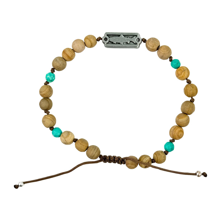 Sight Line Provisions Bead Bracelet Trout Sandalwood & Turquoise - Madison River Fishing Company