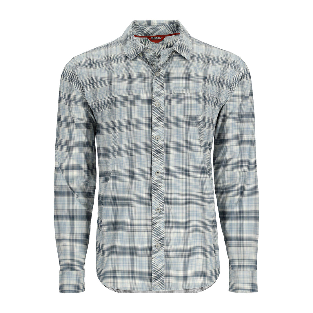 Simms Bugstopper Stone Cold LS Shirt Steel Blue/Storm Ombre Classic Plaid