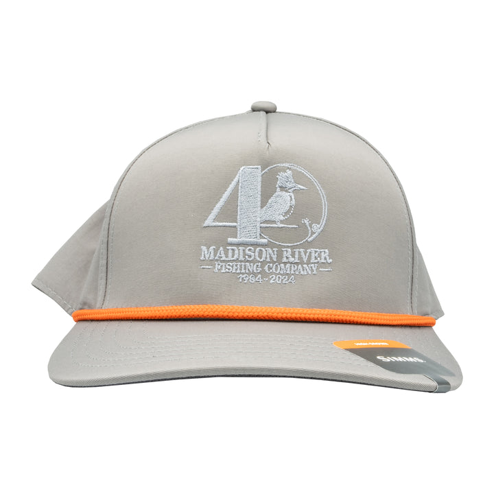 Simms MRFC 40th Logo Captain's Cap Slate - Madison River Fishing Company