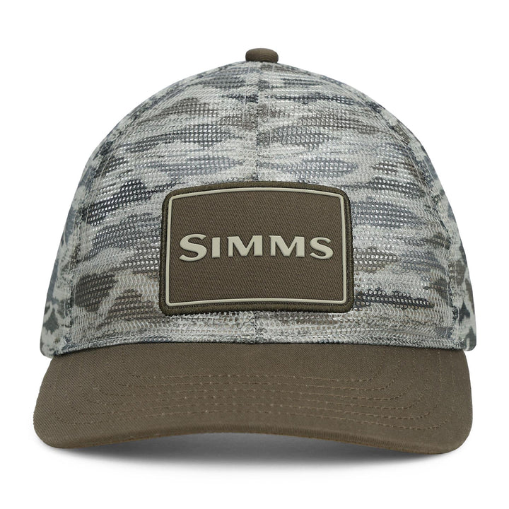 Simms Mesh All-Over Trucker Tiger Camo Sand/Smoke - Madison River Fishing Company