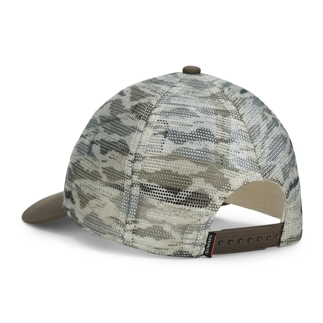 Simms Mesh All-Over Trucker Tiger Camo Sand/Smoke - Madison River Fishing Company