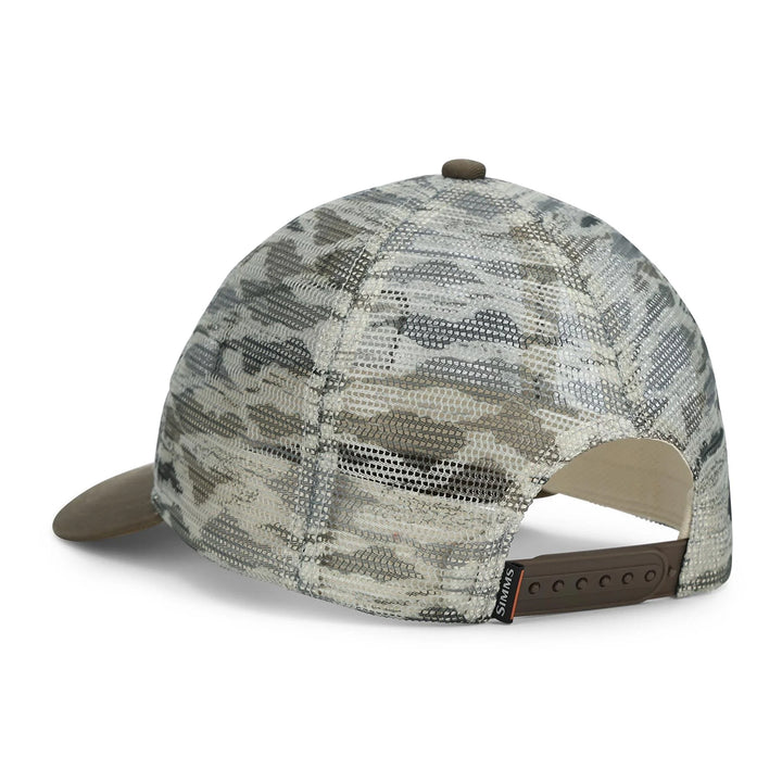 Simms Mesh All-Over Trucker Tiger Camo Sand/Smoke - Madison River Fishing Company