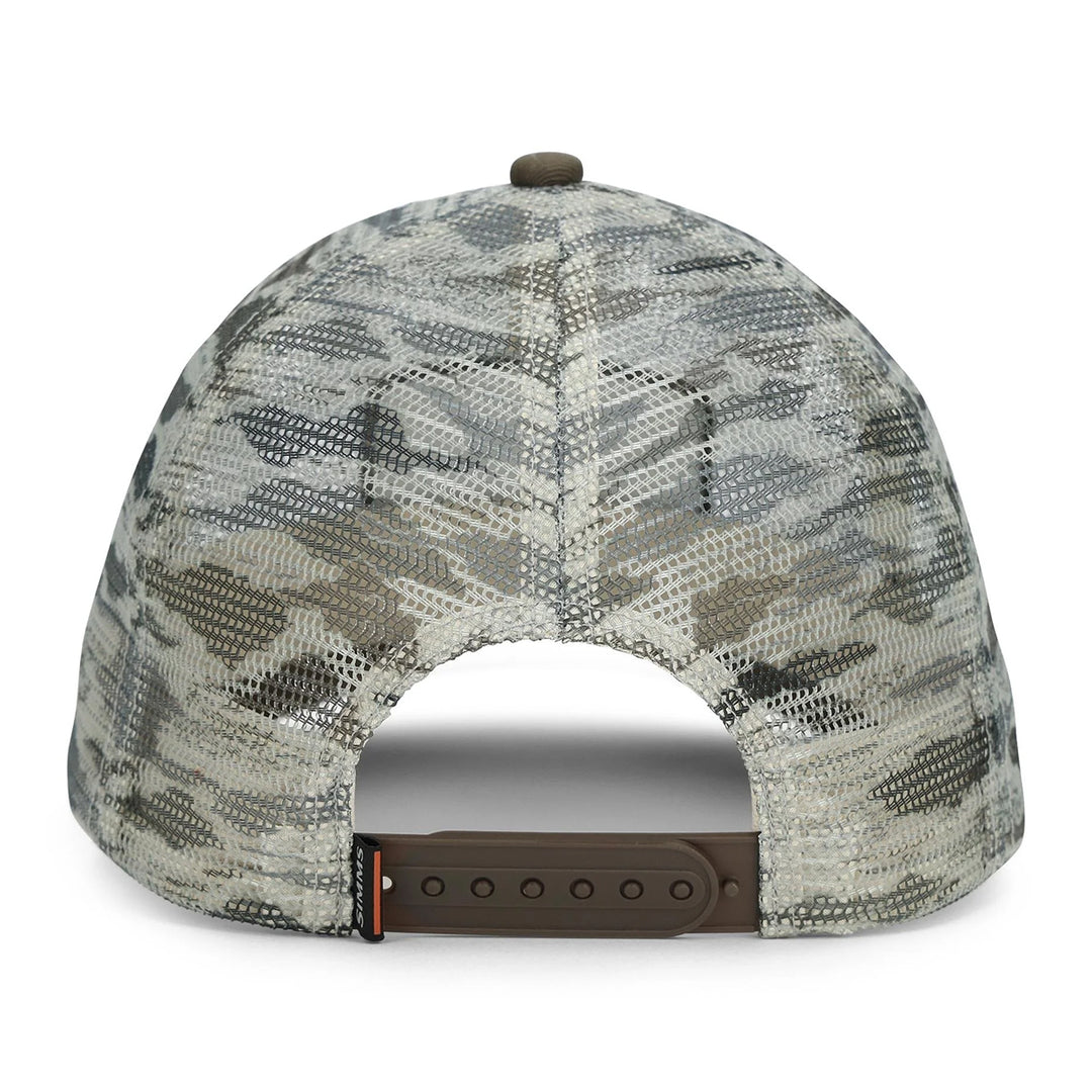 Simms Mesh All-Over Trucker Tiger Camo Sand/Smoke - Madison River Fishing Company