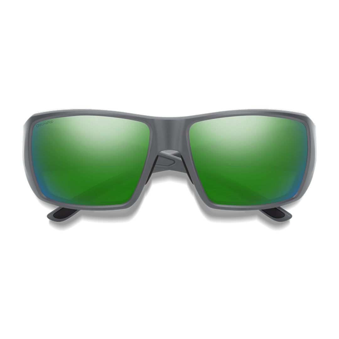 Smith Guide's Choice S Sunglasses Matte Cement ChromaPop Polarized Green Mirror