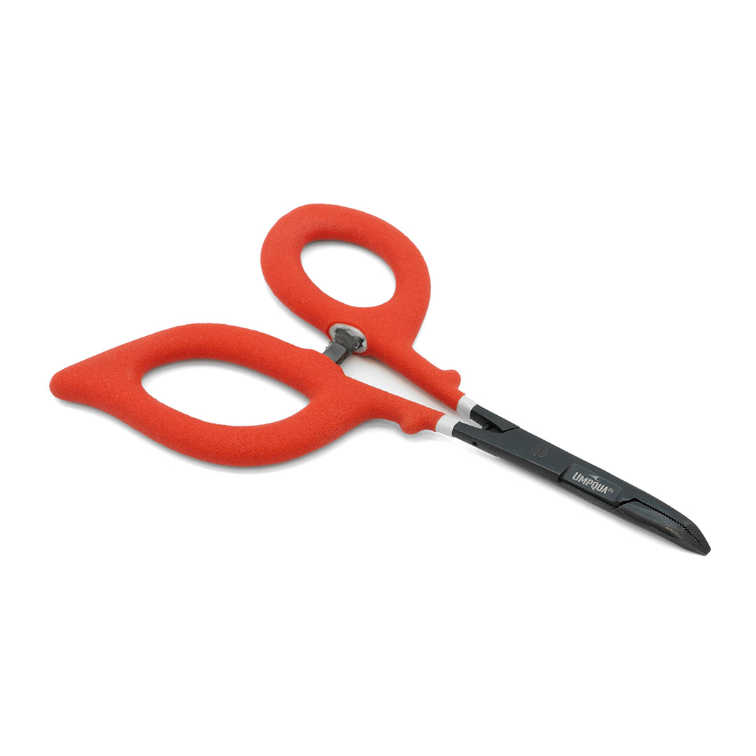 Umpqua Rivergrip Precision Series Scissor/Forcep 6" Curved Red