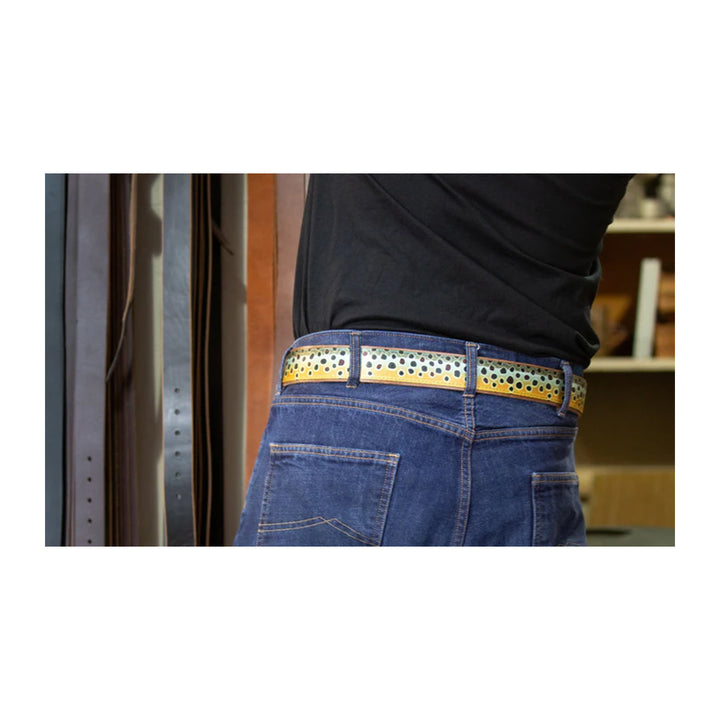 Whiskey Leatherworks Brown Trout Belt - Madison River Fishing Company