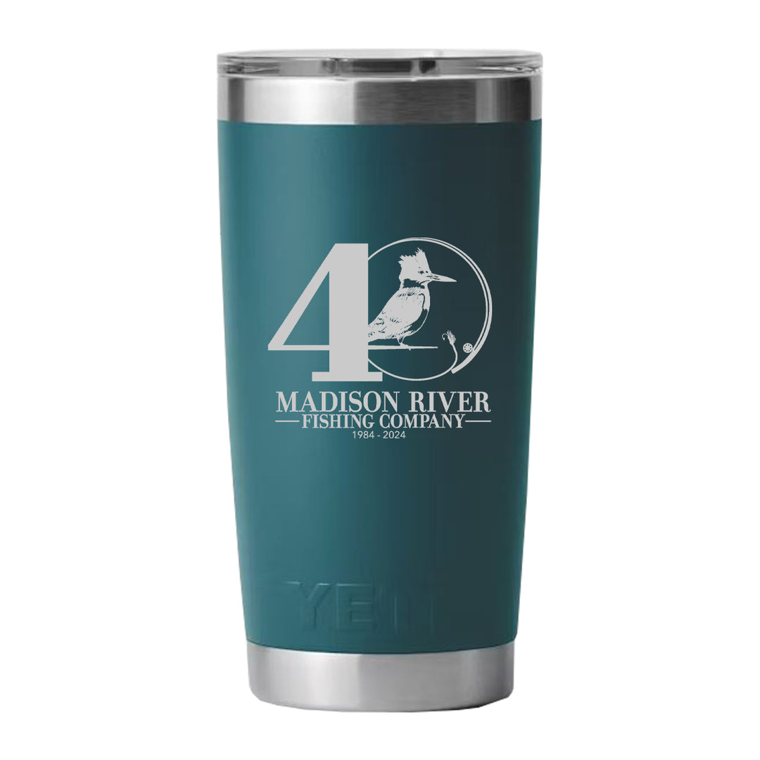 YETI MRFC 40th Logo Rambler 20 oz Tumbler MS Agave Teal - Madison River Fishing Company